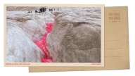 Greetings from the Rhône Glacier, where a gash of pink highlights how it's melting