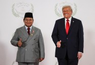 Trump overheard on 'hot mic' apparently talking business with Indonesian leader