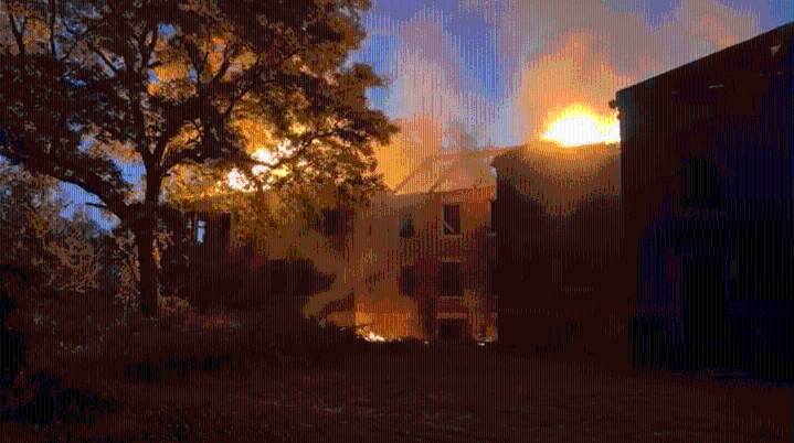 Former Norwich State Hospital catches fire
