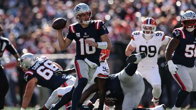 Drake Maye throws 3 TDs as Patriots overcome Myles Garrett’s 5