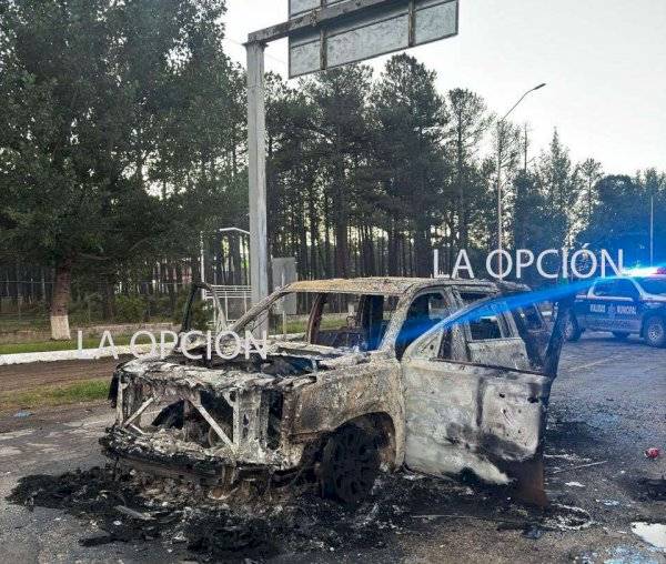 Pánico en Guachochi por balaceras; quemaron 4 vehículos