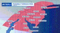 Live updates: Storm to bring rain, wind and a low tornado risk