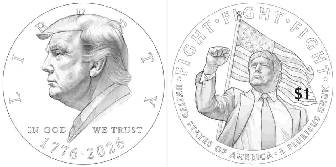 El Departamento del Tesoro de Estados Unidos planea acuñar una moneda con la efigie de Trump