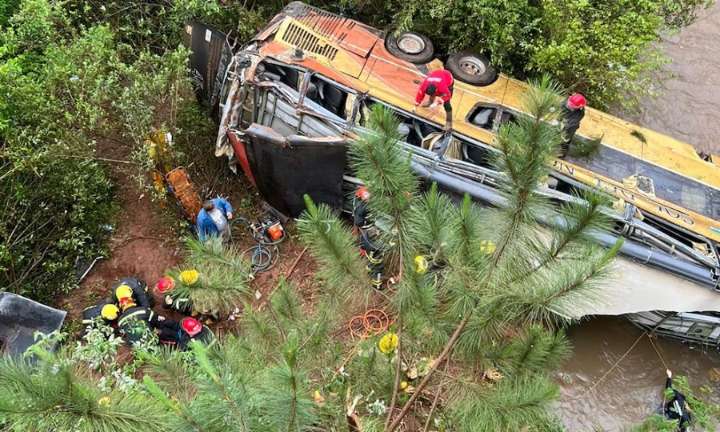 Tragedia en Misiones: un colectivo embistió a un auto, cayó a un arroyo y dejó al menos 9 muertos y 29 heridos