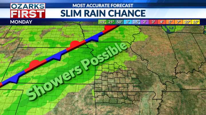 Sunshine returns, but rain chances loom for Monday morning