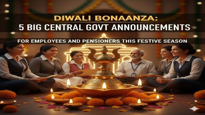 5 big central govt announcements for employees and pensioners ahead of this Diwali