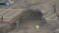 Crews work to repair sinkhole in Orange