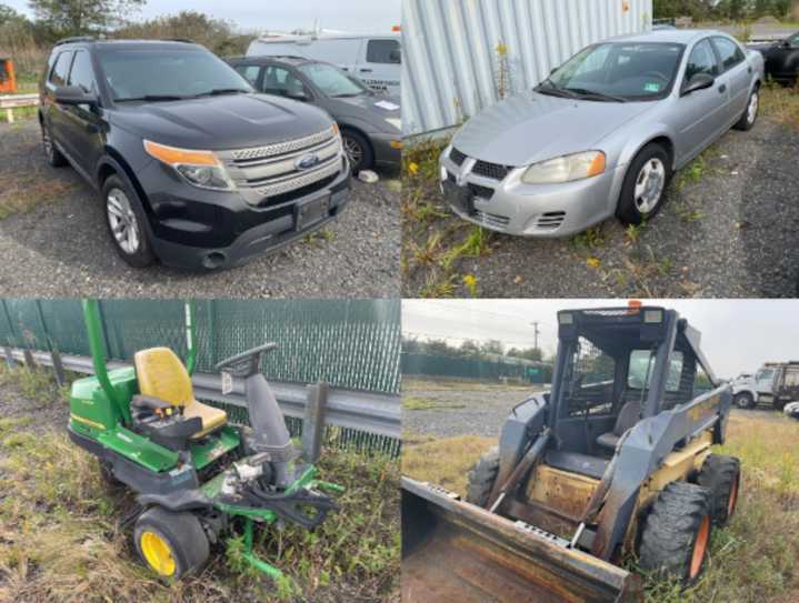 New Jersey auction will feature vehicles, equipment, electronics. See full list, minimum bids