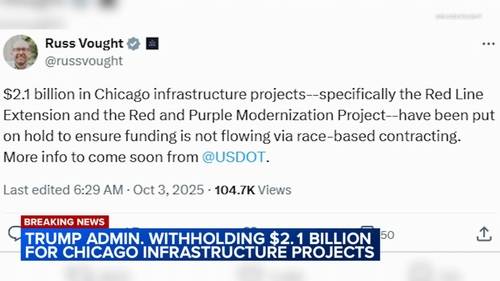 President Donald Trump pauses $2.1B for Chicago infrastructure projects, leveraging shutdown to pressure Democrats