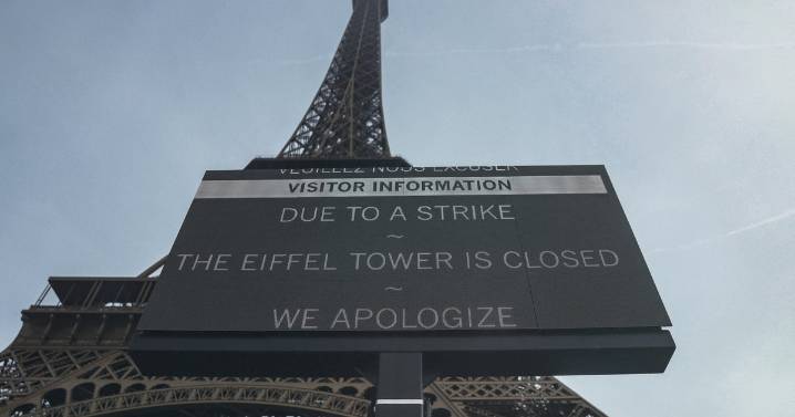 Eiffel Tower closes amid nationwide strikes in France