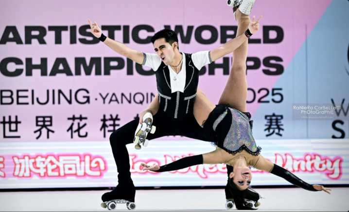 Nicolás Beltrán Bordoli ya compite en China: el sueño mundialista del patinador copiapino toma forma