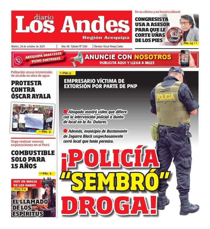 AREQUIPA: Diario Los Andes 28/10/2025