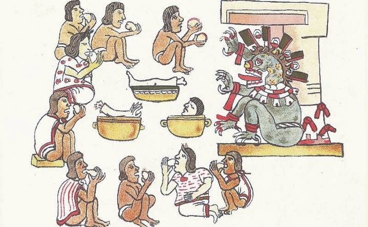 Canibalismo de mexicas y mayas, entre el rito y el mito