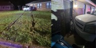 Driver accused of leaving truck after colliding into home when brakes locked