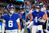 Giants rookies redeem themselves with strong first half against Eagles