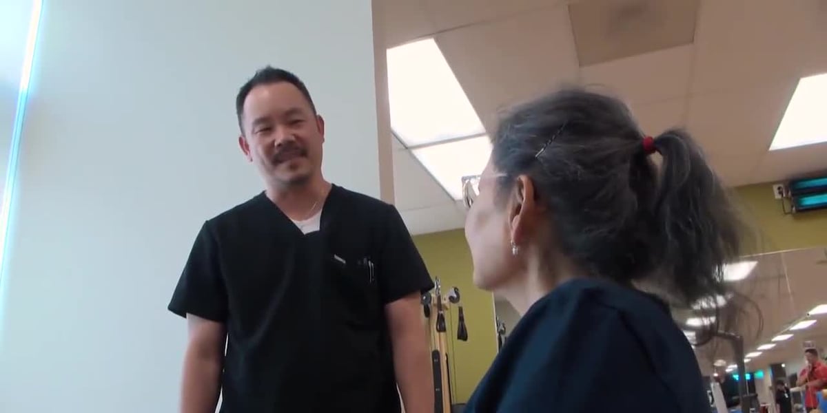 Nurse goes above and beyond to help patient learn how to walk again
