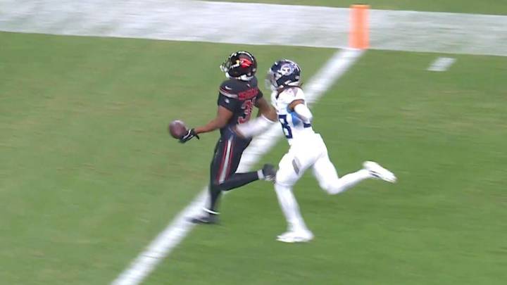 WATCH: Cardinals' Emari Demercado drops ball before end zone on wide