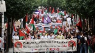 Un millar de personas culminan la jornada de huelga general por Palestina con una manifestación en Murcia