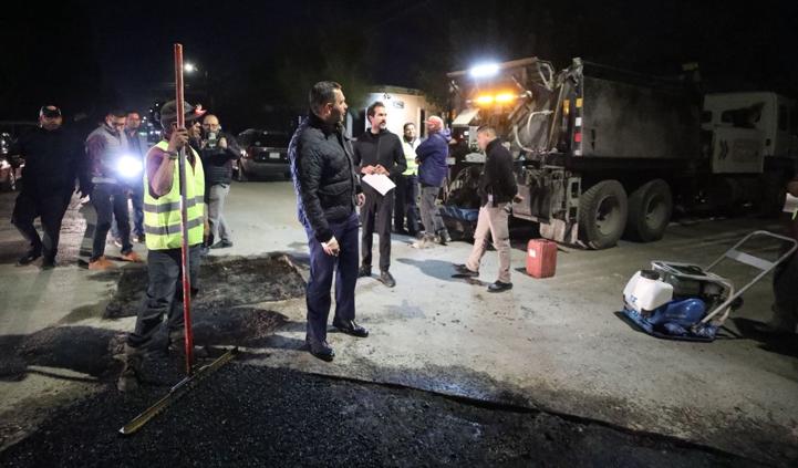 "No vamos a descansar"; supervisó Cruz bacheo en la Melchor Ocampo