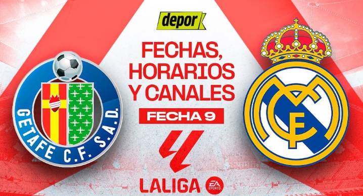Real Madrid vs. Getafe: fecha, horarios y canales de TV por LaLiga
