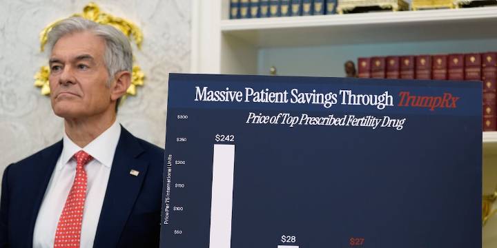Trump announces a deal with a manufacturer to make a common fertility drug cheaper for IVF patients