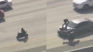 Suspect, Who Shot Dead US Cop, Knocked Off Motorcycle In A Dramatic High