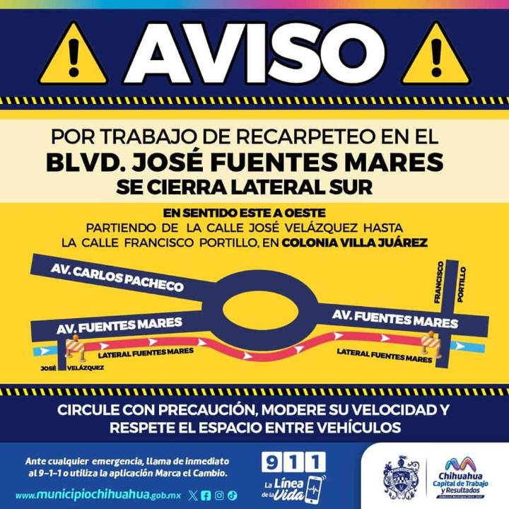 Recuerde! Hay recarpeteo en tramo del boulevard José Fuentes Mares