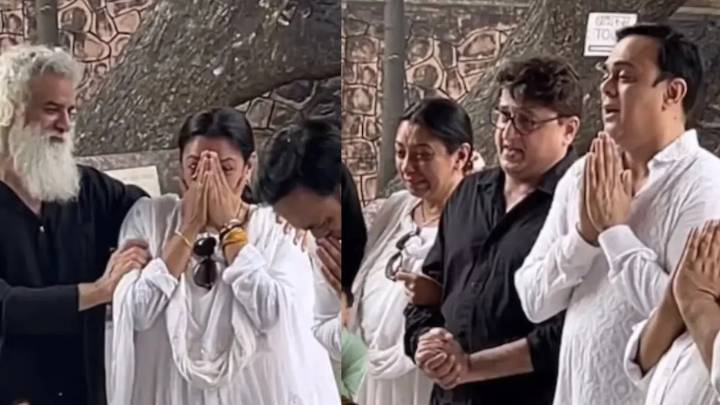 Rupali Ganguly and co-stars sing iconic Sarabhai Vs Sarabhai title song at Satish Shah’s funeral