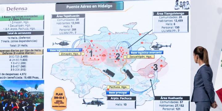 Gobierno avanza en reapertura de caminos en estados afectados por lluvias, Ejército activa 111 puentes aéreos