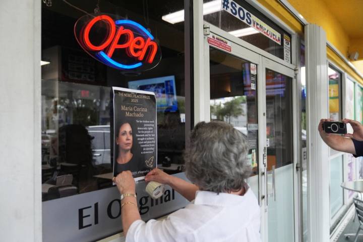 A look at how Venezuelans in the US are reacting to Maria Corina Machado's Nobel Prize win