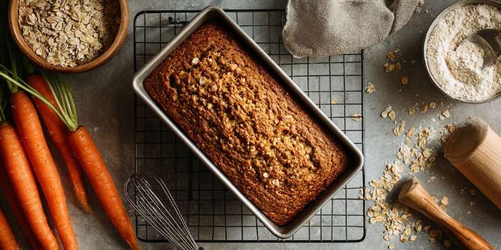 Pastel de zanahoria en sartén, sin gluten e ideal para un antojo