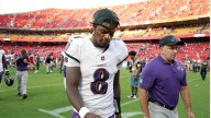 Ravens remain mum on injured Lamar Jackson's status vs. Texans