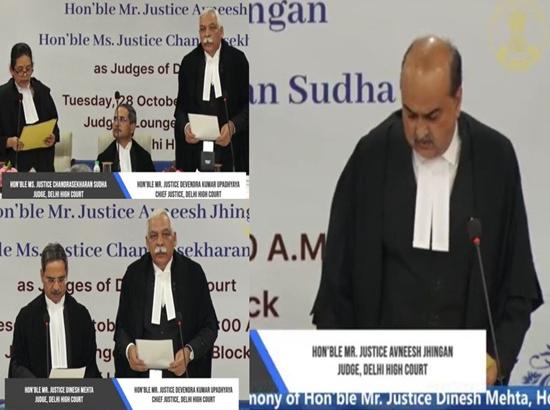 Three Judges sworn into Delhi High Court [ FULL VIEW ]