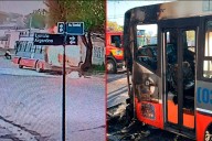 Video muestra cómo comenzó el incendio que afectó a un colectivo con pasajeros en Paraná