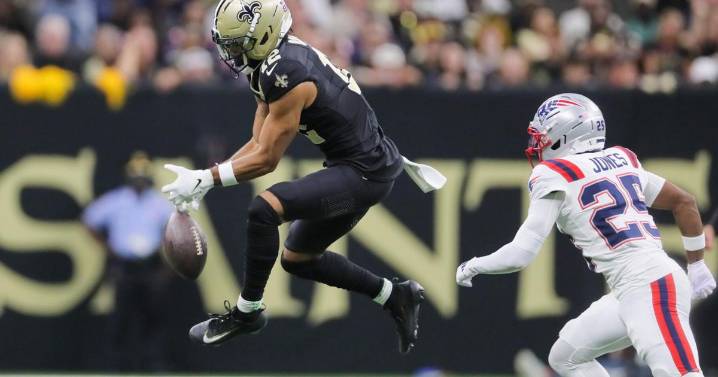 Spencer Rattler backs Chris Olave after a critical drop late in a loss to the Patriots