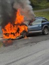 Blaze Engulfs Car On Route 79 In Tivoli
