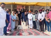 MLA Dahiya felicitates winners at 69th District School Athletic Meet