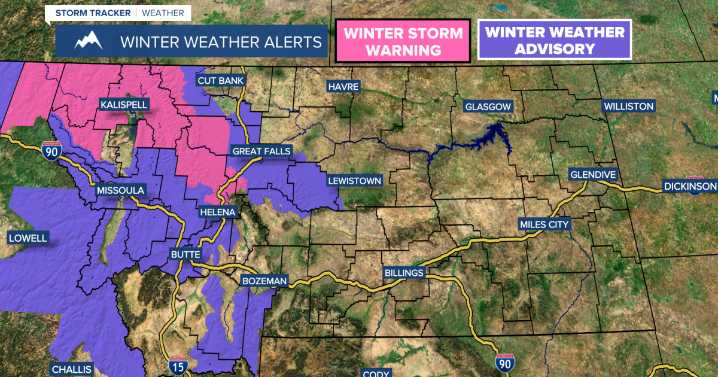 Winter weather for a lot of western and central Montana Sunday into Monday