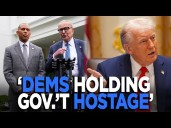 Trump Touts Israel, Hamas CEASEFIRE Peace Deal; Says 'Democrats Holding Gov't HOSTAGE'