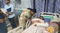 Ex-MoS Pratima Bhowmik meets victims at GB Hospital