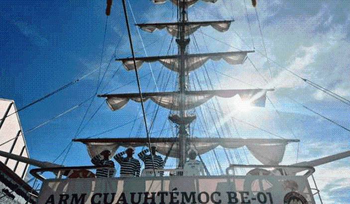 El Buque Escuela “Cuauhtémoc” zarpa de Nueva York hacia Cozumel y Progreso
