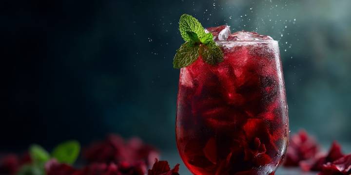 Cómo hacer un refresco natural de jamaica con jengibre y menta, una receta hidratante y refrescante