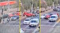 Video muestra a conductora chocando tres autos para evitar encerrona en Ñuñoa: Ex Colo Colo iba en uno de los vehículos afectados