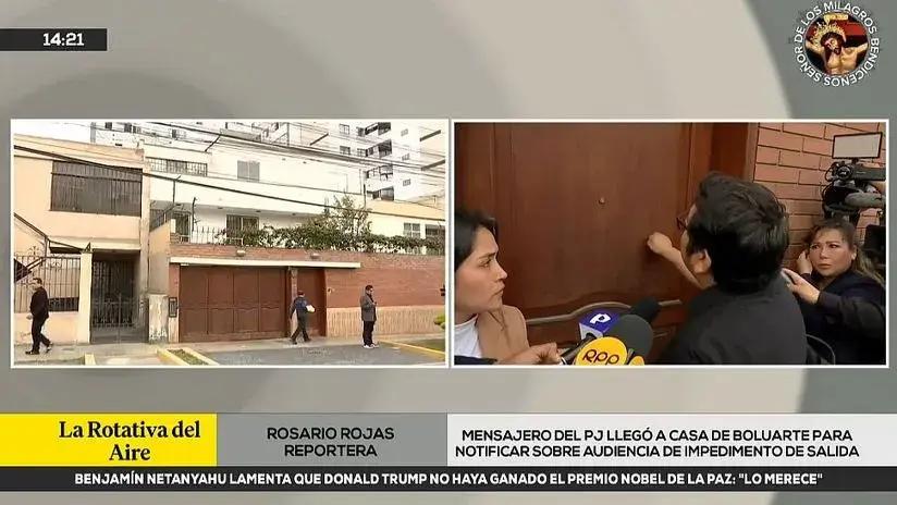 Personal del Poder Judicial llegó a la casa de Dina Boluarte para entregar citación de audiencia de impedimento de salida del país