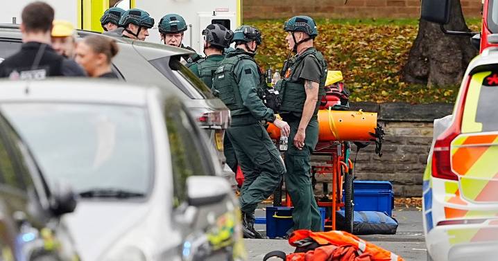 Synagogue stabbing suspect 'shot dead' after 'ramming gates' as bomb disposal arrives