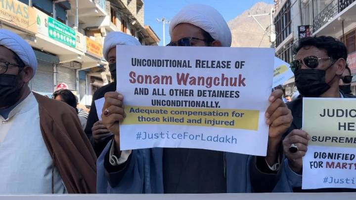 Ladakh administration foils silent march for statehood, Wangchuk’s release