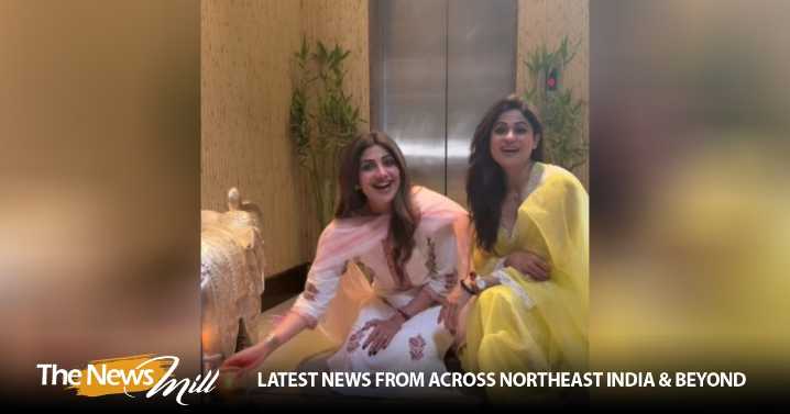 Sisters Shilpa and Shamita Shetty get into Diwali prep mode with rangoli creations at home