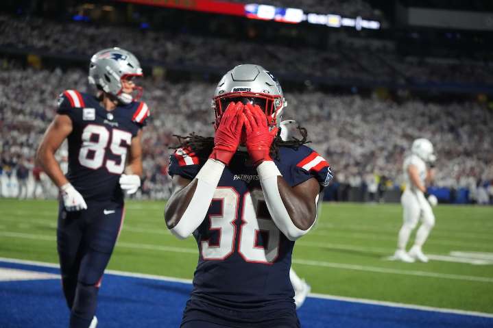 Patriots RB Rhamondre Stevenson keeps fumbling, and keeps scoring