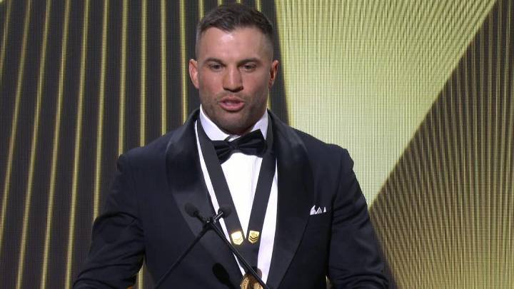 Dally M Awards 2025: James Tedesco’s acceptance speech, what did he say, calls out critics and doubters, Sydney Roosters, rugby league news