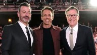 Late-Night with Stephen Colbert and Jimmy Kimmel get a Surprise Visit From Seth Meyers